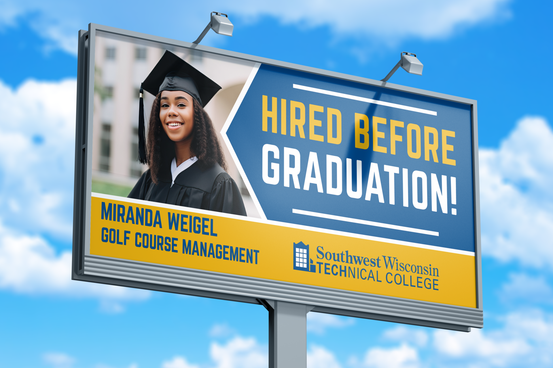 Southwest Wisconsin Techinal College billboard.